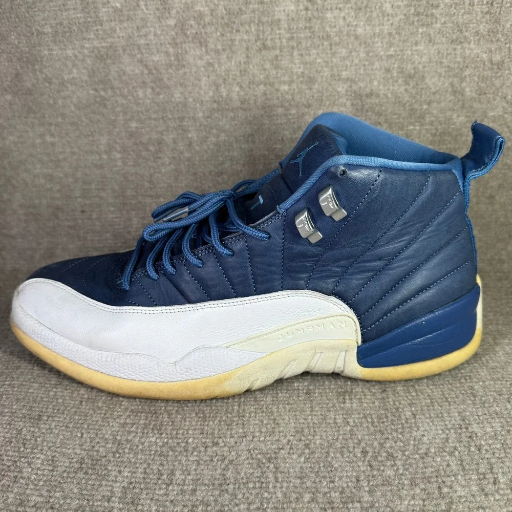 Jordan 12 Retro Obsidian 2020 Mens 13‎ Blue Indigo Stone 130690-404 Sneakers